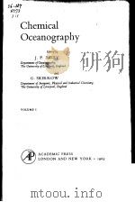 CHEMICAL OCEANOGRAPHY VOLUME I PDF电子版封面 J.P.RILEY AND G.SKIRROW