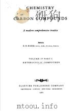 CHEMISTRY OF CARBON COMPOUNDS VOL.4 PART C PDF电子版封面 E.H.RODD