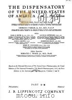 THE DISPENSATORY OF THE UNITED STATES OF AMERICA 25TH EDITION PDF电子版封面 ARTHUR OSOL GEORGE E.FARRAR