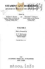 VITAMINS AND HORMONES:ADVANCES IN RESEARCH AND APPLICATIONS VOLUME 1 PDF电子版封面 ROBERT S.HARRIS KENNETH V.THI