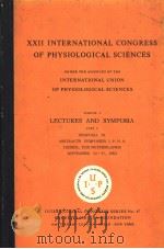 XXII INTERNATIONAL CONGRESS OF PHYSIOLOGICAL SCIENCES  VOLUME 1  PART 1（ PDF版）