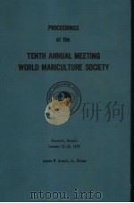 PROCEEDINGS OF THE WORLD MARICULTURE SOCIETY VOLUME 10 PDF电子版封面 JAMES W.AVAULT