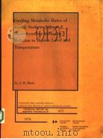 FEEDING METABOLIC RATES OF YOUNG SOCKEYE SALMON ONCORHYNCHUS NERKA,INRELATION TO RATION LEVEL AND TE PDF电子版封面 J.R.BRETT