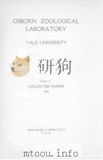 OSBORN ZOOLOGICAL LABORATORY  VOLUME 4（ PDF版）