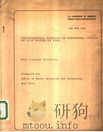 PHYSIOLOGICAL EFFECTS OF SUBLETHAL LEVELS OF ACID WATER ON FISH PDF电子版封面
