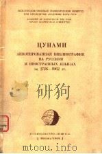 ЦУНАМИ АННОТИРОВАННАЯ БИБЛИОГРАФИЯ НА РУССКОМ PDF电子版封面