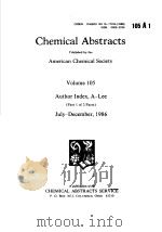 CHEMICAL ABSTRACTS VOLUME 105 PART 1 OF 2 PARTS PDF电子版封面