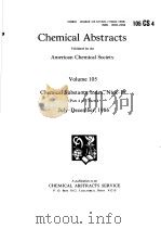 CHEMICAL ABSTRACTS VOLUME 105 PART 4 OF 5 PARTS PDF电子版封面
