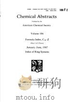 CHEMICAL ABSTRACTS VOLUME 106 PART 2 OF 2 PARTS PDF电子版封面
