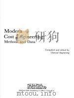 MODERN COST ENGINEERING:METHODS AND DATA PDF电子版封面 0070999074 CHEMICAL ENGINEERING