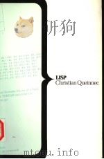 LISP CHRISTIAN QUEINNEC PDF电子版封面 0333367952