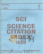 SCI SCIENCE CITATION INDEX 1986 NUMBER 1C CORPORATE INDEX SOURCE INDEX A-Z PDF电子版封面