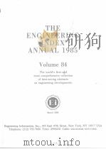 THE ENGINEERING INDEX ANNUAL 1985 VOLUME 84 PART 7 PDF电子版封面 0873940083