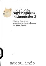 NEW HORIZONS IN LINGUISTICS 2 PDF电子版封面 JOHN LYONS