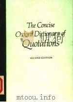 THE CONCISE OXFORD DICTIONARY OF QUOTATIONS  SECOND EDITION（ PDF版）