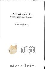 A DICTIONARY OF MANAGEMENT TERMS（ PDF版）