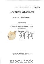 CHEMICAL ABSTRACTS VOLUME 109 PART 5 OF 6 PARTS（ PDF版）