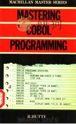 MASTERING COBOL PROGRAMMING PDF电子版封面 0333354575 R.HUTTY
