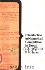 INTRODUCTION TO NUMERICAL COMPUTATION IN PASCAL PDF电子版封面 0333328973 P.M.DEW AND K.R.JAMES