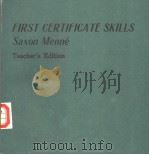 FIRST CERTIFICATE SKILLS SAXON MENNE TEACHER‘S EDITION PDF电子版封面