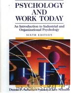 PSYCHOLOGY AND WORK TODAY AN INTRODUCTION TO INDUSTRIAL AND ORGANIZATIONAL PSYCHOLOGY SIXTH EDITIO PDF电子版封面 0024080918 DUANE P.SCHULTZ SYDNEY ELLEN