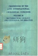 PROCEEDINGS OF THE 27TH INTERNATIONAL GEOLOGICAL CONGRESS VOLUME 20  MATHEMATICAL GEOLOGY AND GEOLOG（1984 PDF版）