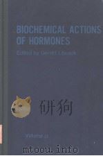 BIOCHEMICAL ACTIONS OF HORMONES VOLUME 2 PDF电子版封面