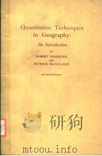 QUANTITATIVE TECHNIQUES IN GEOGRAPHY:AN INTRODUCTION SECOND EDITION PDF电子版封面 0198740662