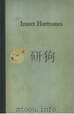 INSECT HORMONES PDF电子版封面 0412116308
