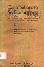 CONTRIBUTIONS TO SEDIMENTOLOGY 8 PDF电子版封面 3510570081