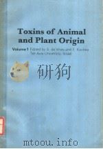 TOXINS OF ANIMAL AND PLANT ORIGIN VOLUME 1 PDF电子版封面 A.DE VRIES E.KOCHVA