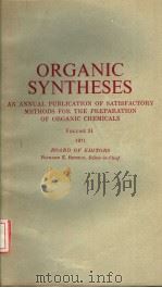 ORGANIC SYNTHESES  VOLUME 51（ PDF版）