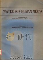 WATER FOR HUMAN NEEDS VOLUME 4 PDF电子版封面