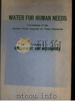 WATER FOR HUMAN NEEDS VOLUME 3 PDF电子版封面
