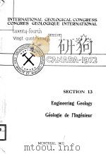 INTERNATIONAL GEOLOGICAL CONGRESS CONGRES GEOLOGIQUE INTERNATIONAL TWENTU-FOURTH VINGT-QUATRIEME SES PDF电子版封面