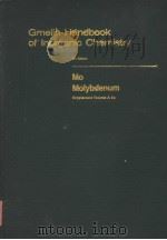 GMELIN HANDBOOK OF INORGANIC CHEMISTRY 8TH EDITION MO MOLYBDENUM SUPPLEMENT VOLUME A 2a SYSTEM NU PDF电子版封面 3540935193