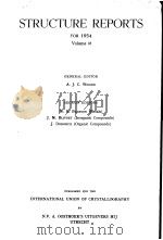 STRUCTURE REPORTS FOR 1954 VOLUME 18 PDF电子版封面 A.J.C.WILSON
