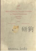 ATLAS OF SPECTRAL DATA AND PHYSICAL CONSTANTS FOR ORGANIC COMPOUNDS  VOLUME 3  2ND EDITION（ PDF版）