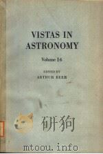 VISTAS IN ASTRONOMY VOLUME 16 PDF电子版封面 ARTHUR BEER