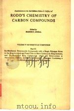 RODD‘S CHEMISTRY OF CARBON COMPOUNDS SECOND EDITION VOLUME 4 PART 7 PDF电子版封面 MARTIN F.ANSELL