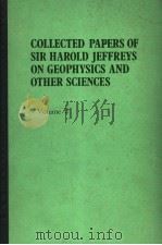 COLLECTED PAPERS OF SIR HAROLD JEFFREYS ON GEOPHYSICS AND OTHER SCIENCES VOLUME 2 PDF电子版封面 HAROLD JEFFREYS