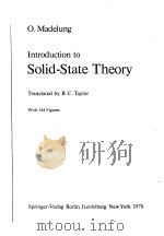 INTRODUCTION TO SOLID-STATE THEORY PDF电子版封面 3540085165 B.C.TAYLOR
