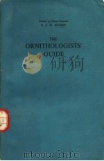 THE ORNITHOLOGISTS‘ GUIDE ESPECIALLY FOR OVERSEAS PDF电子版封面 MAJOR-GENERAL H.P.W.HUTSON