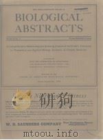 BIOLOGICAL ABSTRACTS VOLUME 16, NO. 11 ISSUED SEPTEMBER 1943 PDF电子版封面