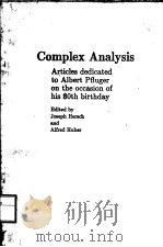 COMPLEX ANALYSIS PDF电子版封面 3764319585