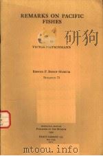 REMARKS ON PACIFIC FISHES PDF电子版封面