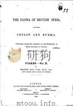 THE FAUNA OF BRITISH INDIA CEYLON AND BURMA FISHES VOL.2 PDF电子版封面