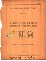 A CHECK-LIST OF THE FISHES RECORDED FROM ANSTRALIA PART 1-4（ PDF版）