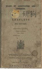 BOARD OF AGRICULTURE AND FISHERIES LEAFLETS THIRD EDITION PDF电子版封面