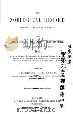 THE ZOOLOGICAL RECORD 1891 VOLUME 28 PDF电子版封面